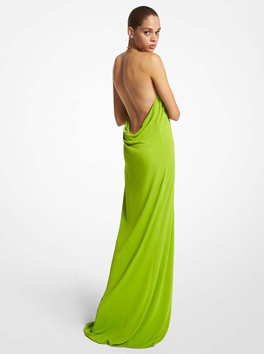 michael kors ثوب قلادة كريب جيرسي