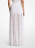 michael kors pleated floral lace maxi skirt