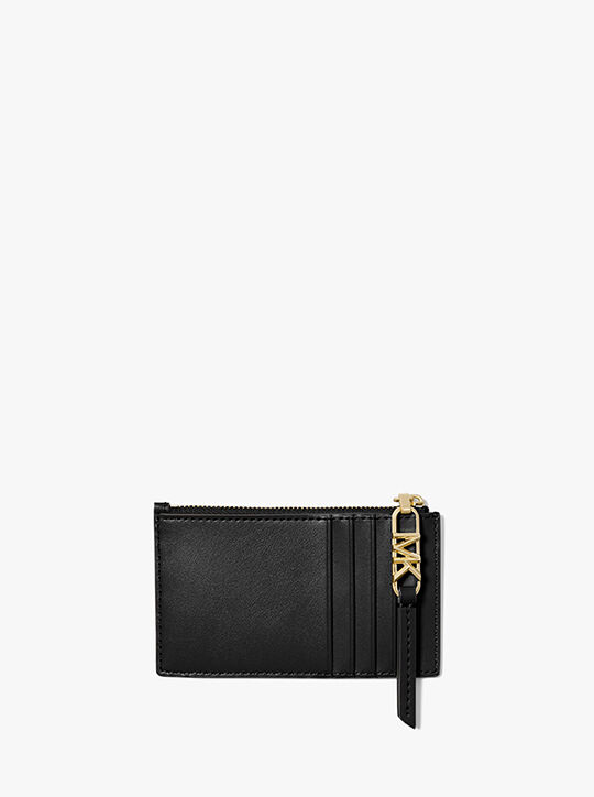 michael kors empire small woven leather card case