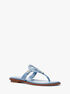 Aubrey Cutout Leather T-Strap Sandal michael kors aubrey cutout leather t strap sandal