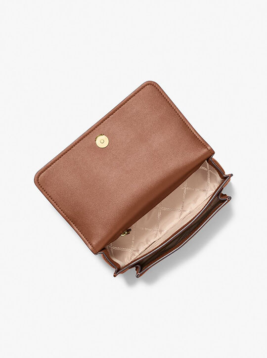 michael kors حقيبة كتف كلير كبيرة قابلة للتحويل من الجلد المحبب