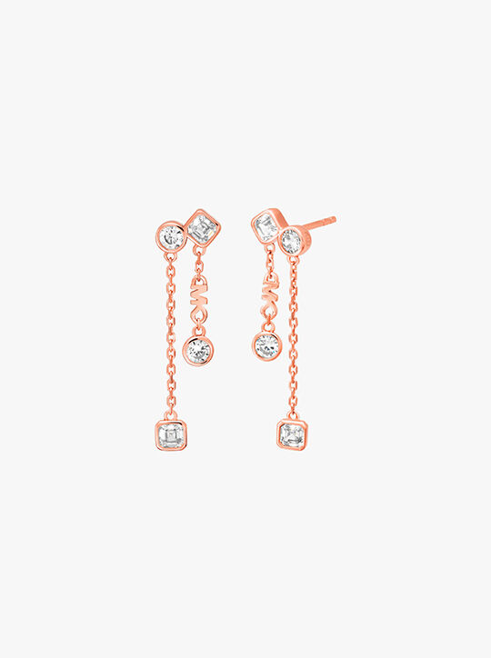 michael kors أقراط متدلية من الفضة الإسترلينية المطلية بمعادن ثمينة