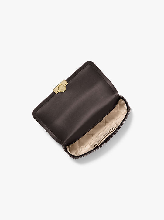 michael kors tribeca small crocodile embossed leather crossbody bag