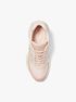 michael kors zuma two tone empire signature logo and mesh trainer