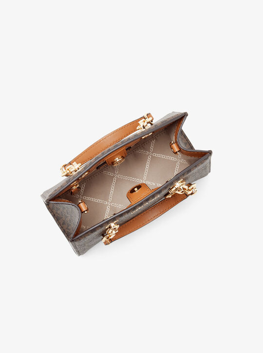 michael kors cynthia extra small signature logo satchel