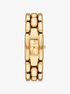 michael kors mini hally pav  gold tone watch