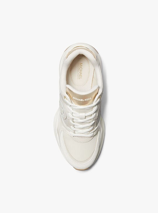 Zuma Leather and Nylon Trainer, PL GLD MULTI | Michael Kors KWT