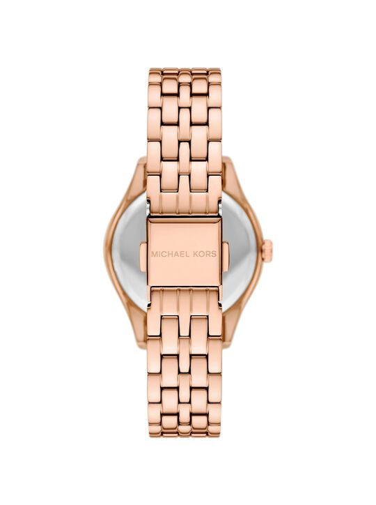 michael kors mini harlowe pav  rose gold tone watch