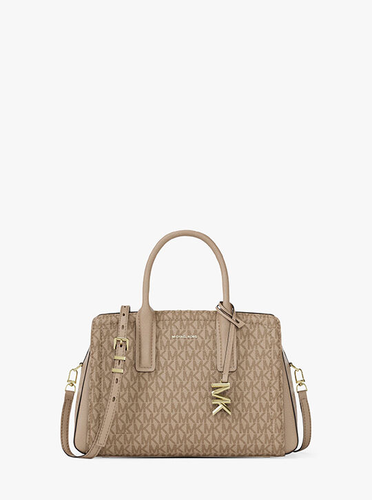 Laila Small Signature Logo Satchel michael kors laila small signature logo satchel