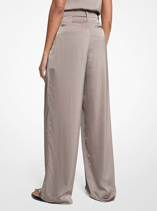 Drapey Satin Wide Leg Pants michael kors drapey satin wide leg pants