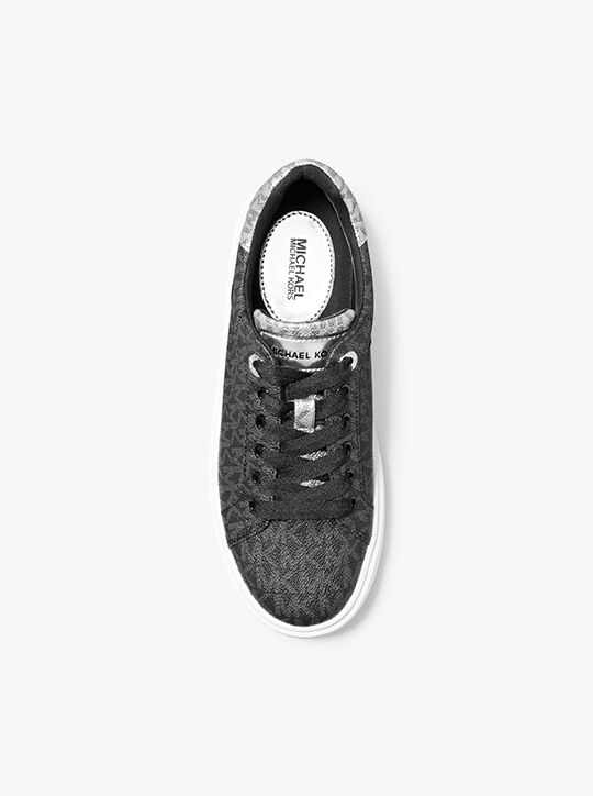 Romey Metallic Two-Tone Signature Logo Platform Sneaker michael kors romey metallic two tone signature logo platform sneaker