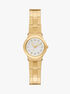 michael kors billie three hand gold tone stainless steel watch