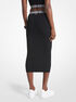 Logo Tape Stretch Viscose Midi Skirt michael kors logo tape stretch viscose midi skirt