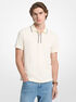 Textured Stretch Cotton Zip-Up Polo Shirt michael kors textured stretch cotton zip up polo shirt