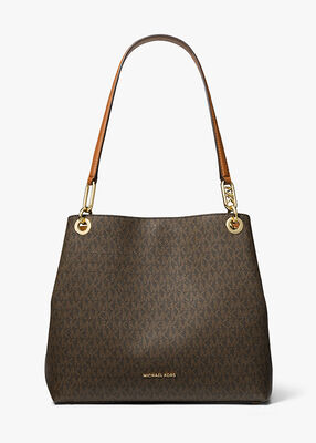 michael kors kensington large signature logo tote bag