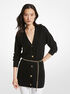 michael kors merino wool belted cardigan