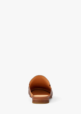 michael kors mckenzie leather and signature logo mule
