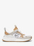 Theo Leather and Two-Tone Logo Trainer michael kors theo leather and two tone logo trainer