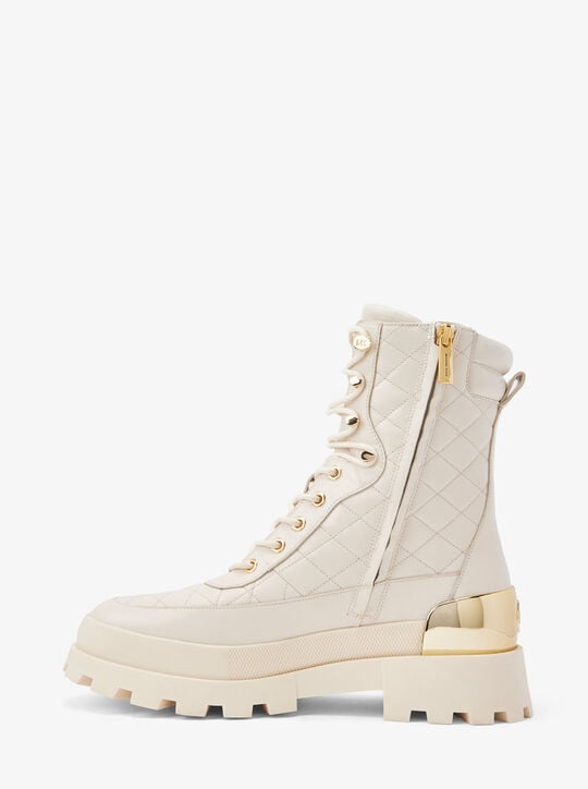 Rowan Quilted Leather Lace-Up Boot michael kors rowan quilted leather lace up boot