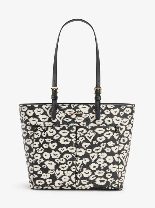 michael kors حقيبة حمل متوسطة الحجم بطباعة حيوانية