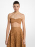 Hand-Embroidered Floral Lace Bandeau Top michael kors hand embroidered floral lace bandeau top