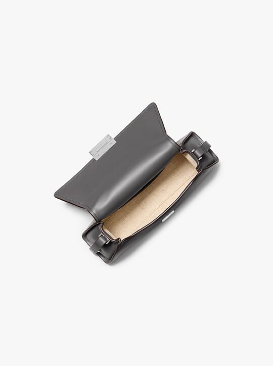 michael kors حقيبة كتف لودلو جلدية متوسطة الحجم