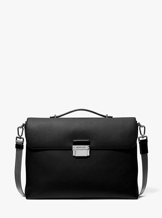 Hudson Pebbled Leather Briefcase michael kors hudson pebbled leather briefcase