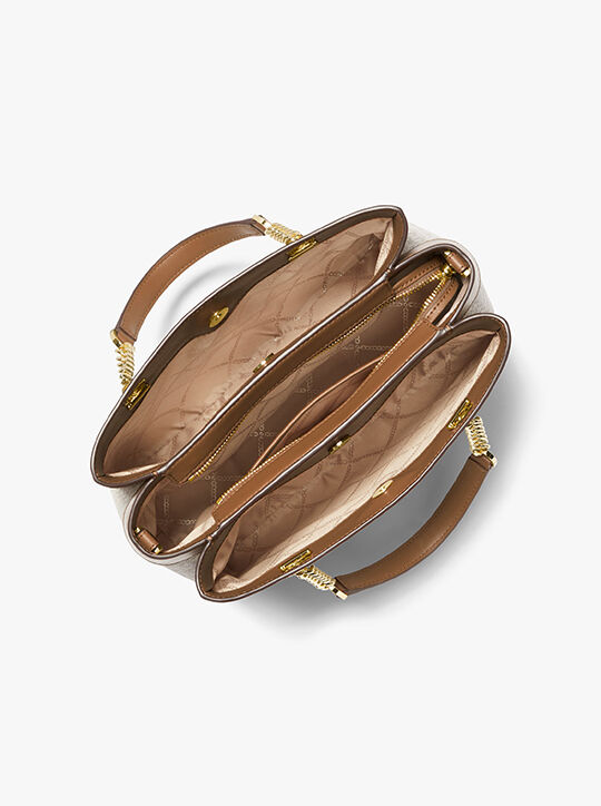 Lori Medium Logo Satchel michael kors lori medium logo satchel