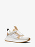 Theo Leather and Two-Tone Logo Trainer michael kors theo leather and two tone logo trainer