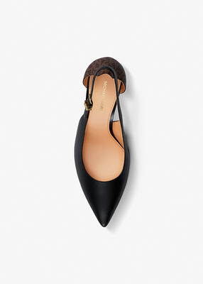 michael kors leather slingback pump