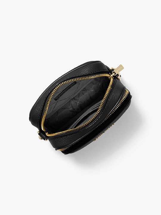 michael kors jet set travel medium pebbled leather crossbody bag