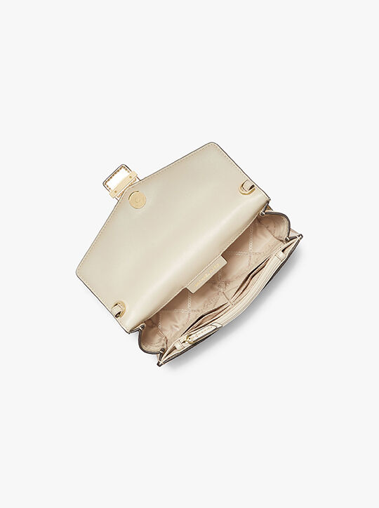 Penelope Medium Metallic Faux Leather Clutch michael kors penelope medium metallic faux leather clutch