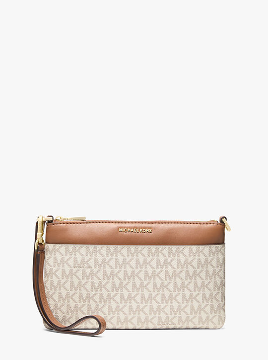 حقيبة معصم جيت سيت متوسطة الحجم بشعار الماركة michael kors حقيبة معصم جيت سيت متوسطة الحجم بشعار الماركة