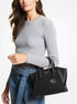 Avril Small Leather Top-Zip Satchel michael kors avril small leather top zip satchel