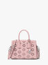 michael kors laila small embellished laser cut leather satchel
