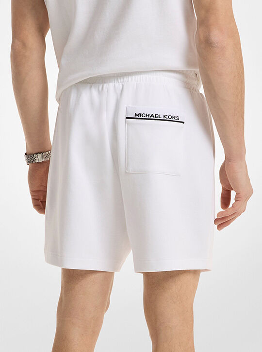 michael kors logo pocket cotton blend shorts