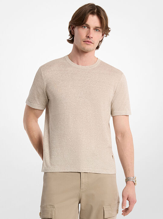 Linen and Cotton T-Shirt michael kors linen and cotton t shirt