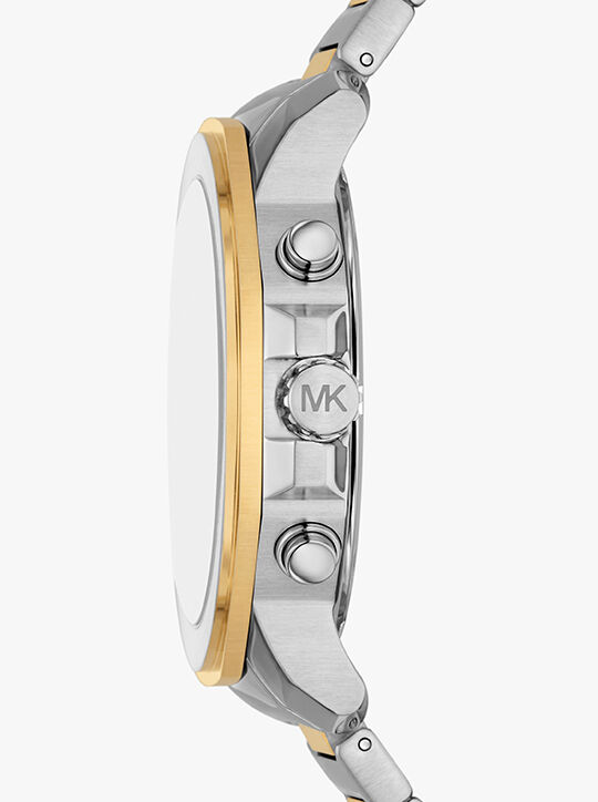 Oversized Prescott Two-Tone Watch michael kors oversized prescott two tone watch
