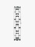 michael kors mini darrington silver tone chain link watch