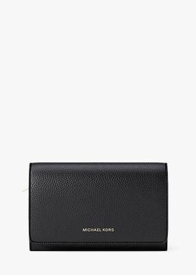 michael kors محفظة جيت سيت كبيرة من الجلد المحبب