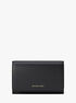 michael kors jet set large pebbled leather wallet