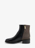 michael kors regan leather and signature logo ankle boot