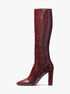 Carly Python Embossed Leather Boot michael kors carly python embossed leather boot