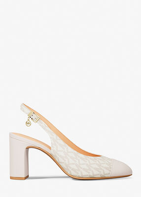 michael kors piper flex signature logo slingback pump