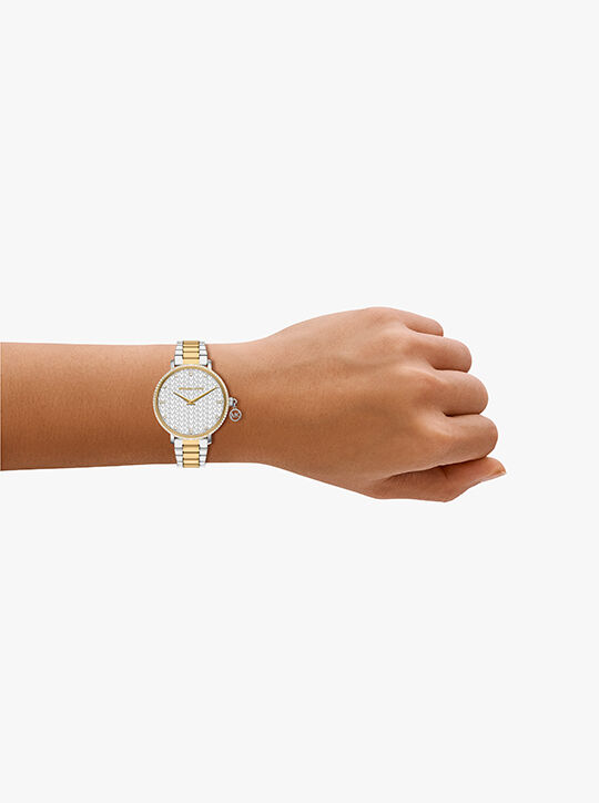 Michael Kors Pyper Two-Hand Two-Tone Stainless Steel Watch michael kors pyper two hand two tone stainless steel watch