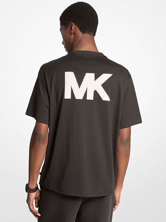 michael kors logo appliqu  cotton t shirt