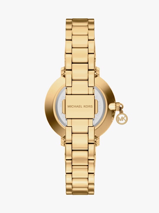 Michael Kors Pyper Two-Hand Gold-Tone Stainless Steel Watch michael kors pyper two hand gold tone stainless steel watch