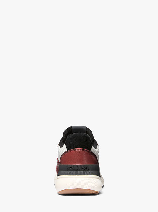 Trevor Leather and Stretch Knit Trainer michael kors trevor leather and stretch knit trainer