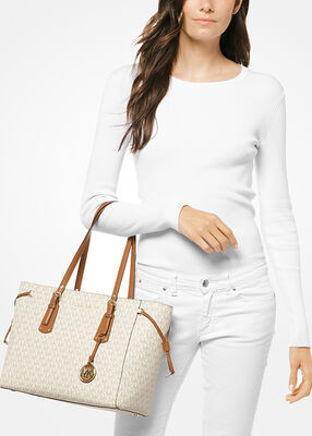 michael kors voyager medium logo tote bag