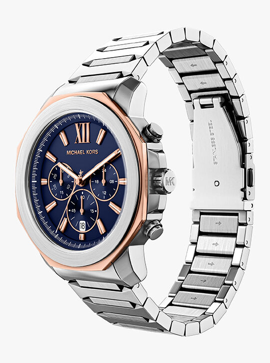 michael kors prescott chronograph stainless steel watch